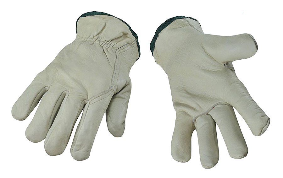 Lined Leather Gloves, Large - Kits